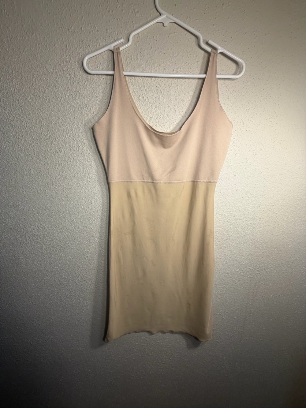 SPANX Two-Tone Beige & Blush Slip Dress